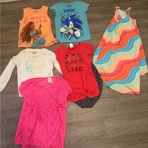 Colorful Kids Clothing Bundle Lot of 6 pieces Size 7-8T